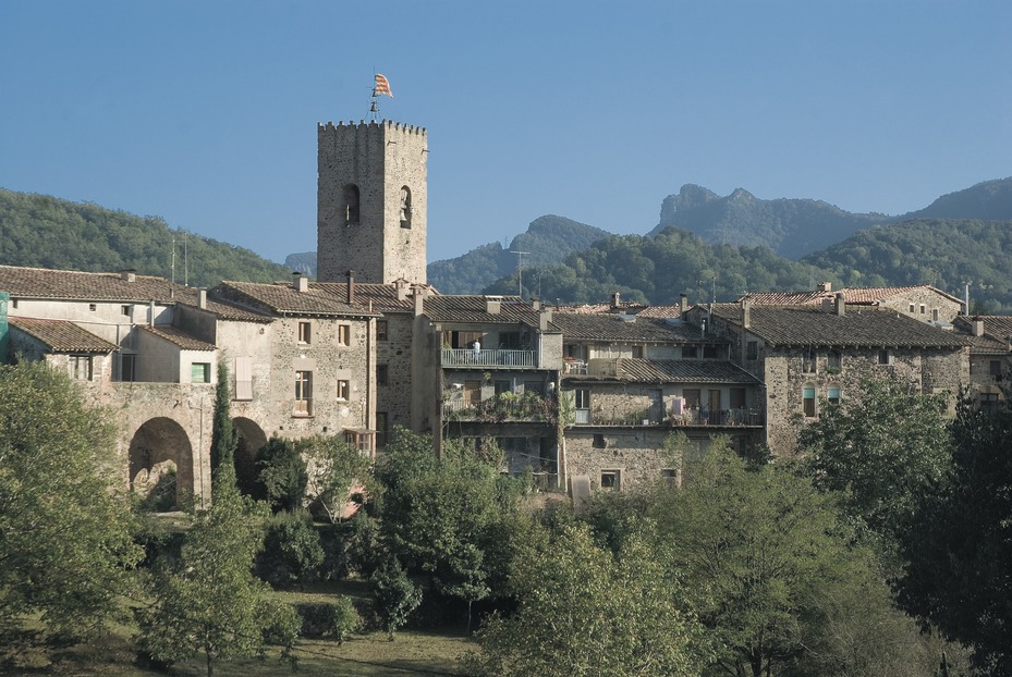 Santa Pau, Katalonien Pyreäen Schöne Dorfer